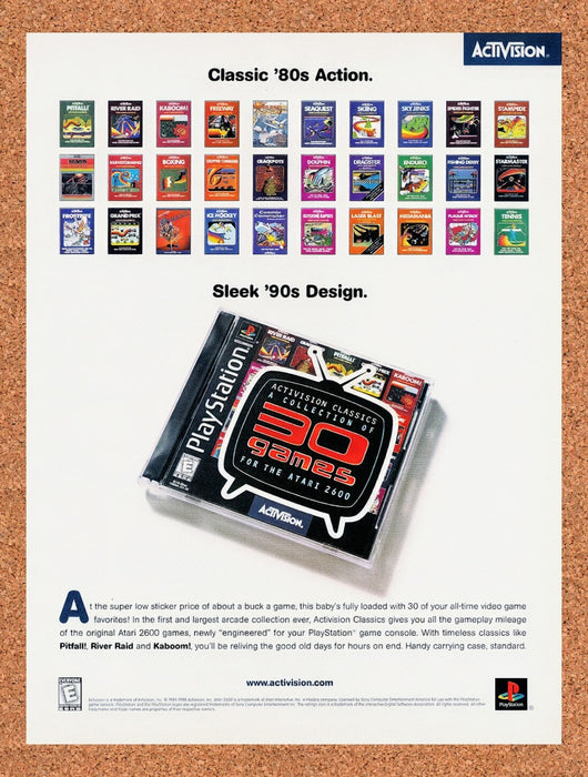 1998 Activision Classics PS1 Original Ad v1 - for just $17.99! 