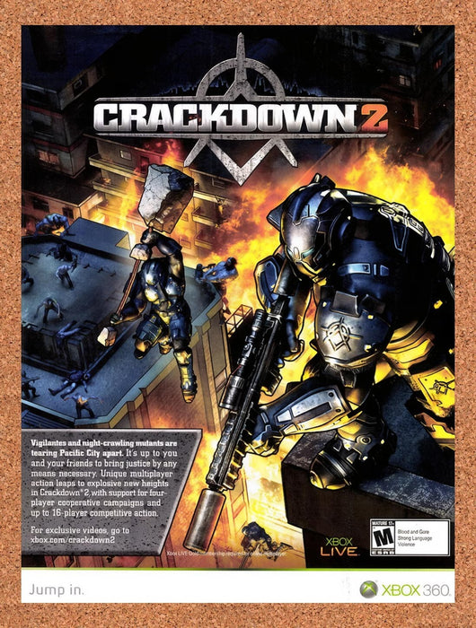 2010 Crackdown 2 Xbox 360 Original Ad v1 - for just $18.49! 