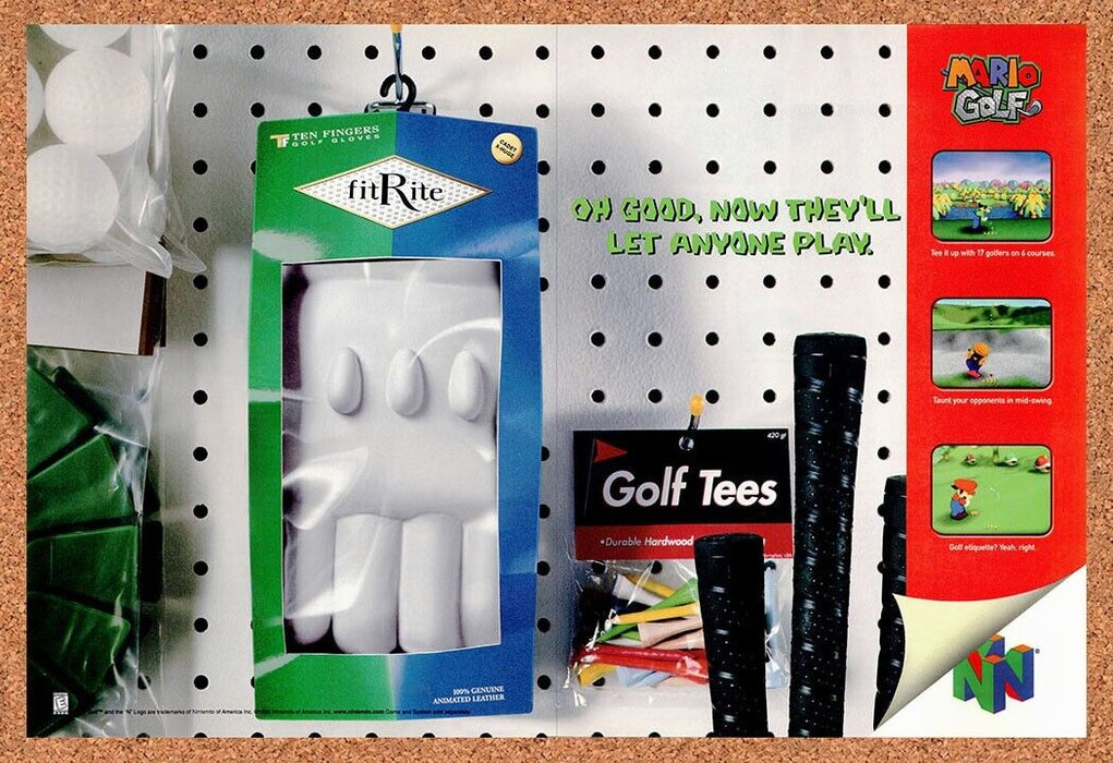 1999 Mario Golf N64 Original Ad - for just $21.49! 