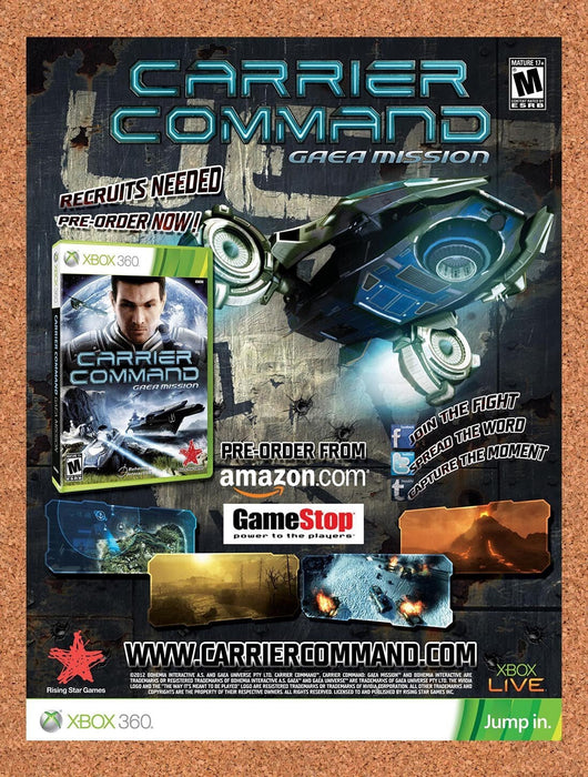 2012 Carrier Command Gaea Mission GameStop Original Ad v1 - for just $17.99! 