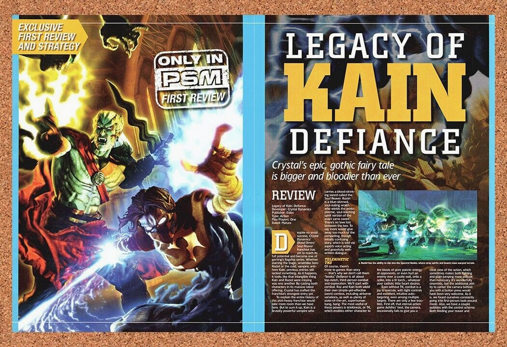 2003 Legacy Of Kain Defiance PS2 Original Review Ad v1 - for just $21.49! 