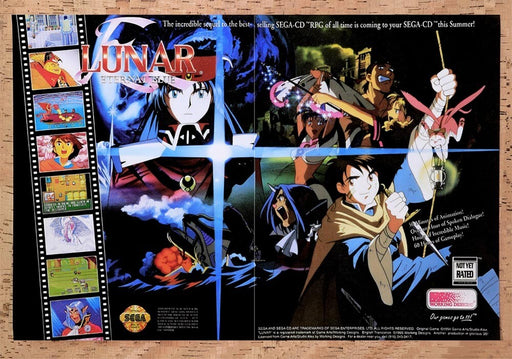 1995 Lunar 2 Eternal Blue Sega CD Original Ad v6 - for just $21.99! 