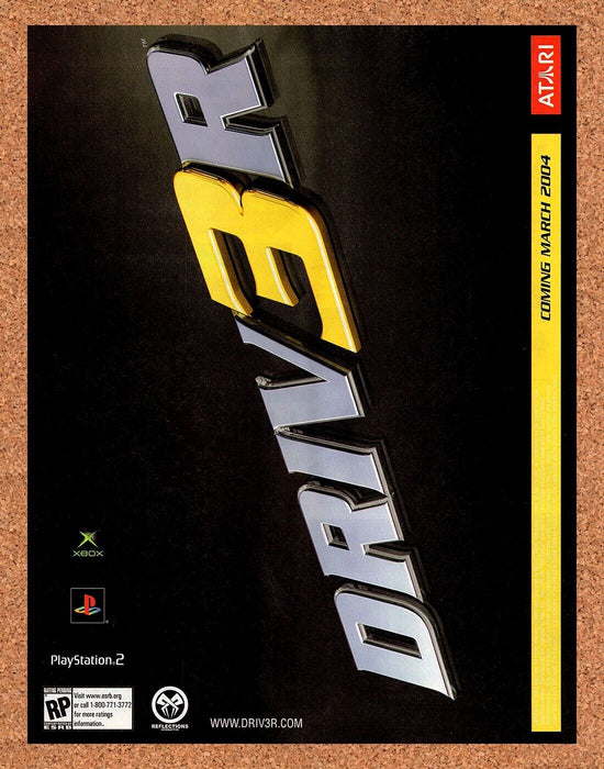 2004 Driver 3 PS2 Original Ad - for just $17.99! 
