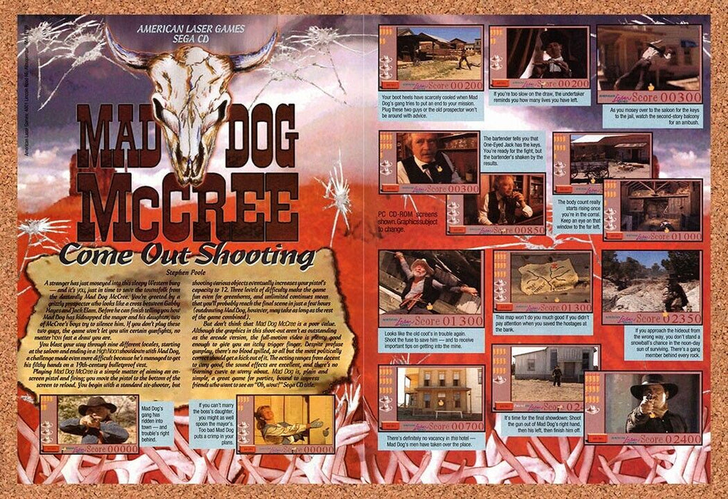 1993 Mad Dog McCree Sega CD Original Ad v1 - for just $21.49! 