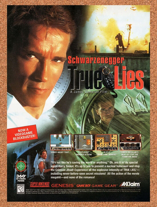 1995 True Lies SNES Original Ad v1 - for just $17.99! 
