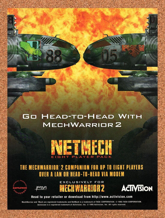 1995 MechWarrior 2 PC Original Ad - for just $17.99! 