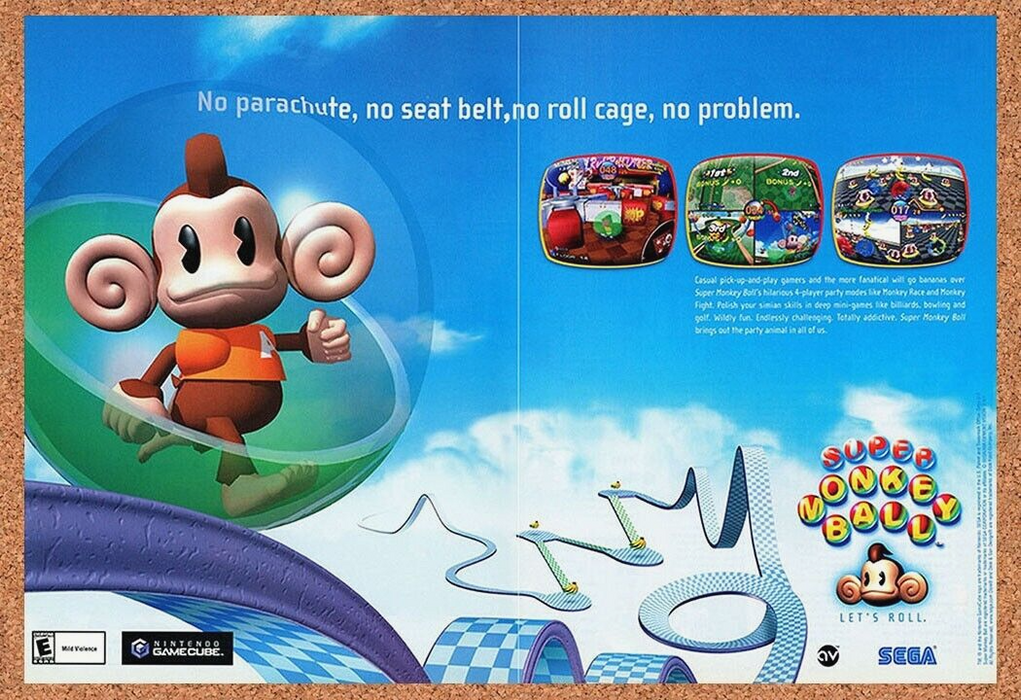 2001 Super Monkey Ball GameCube Original Ad - for just $21.49! 
