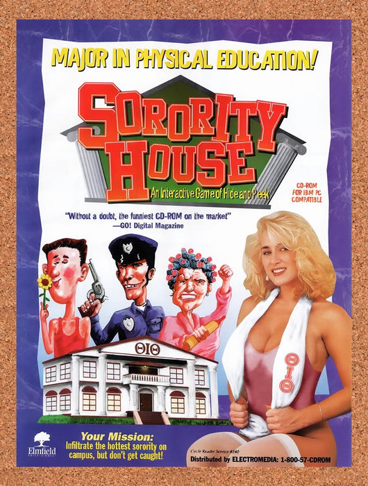 1994 Sorority House Interactive Hide And Peek Adult CD-ROM Original Ad v1 - for just $17.99! 