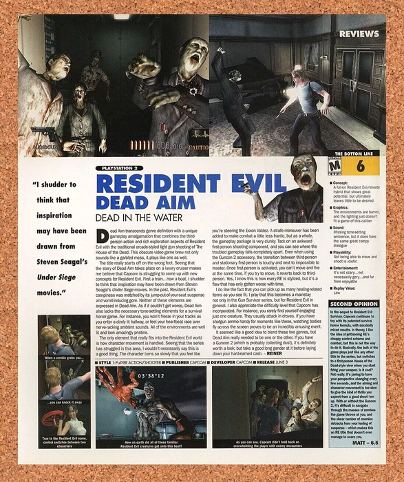 2006 Resident Evil Dead Aim PS2 Original Ad v1 - for just $17.99! 