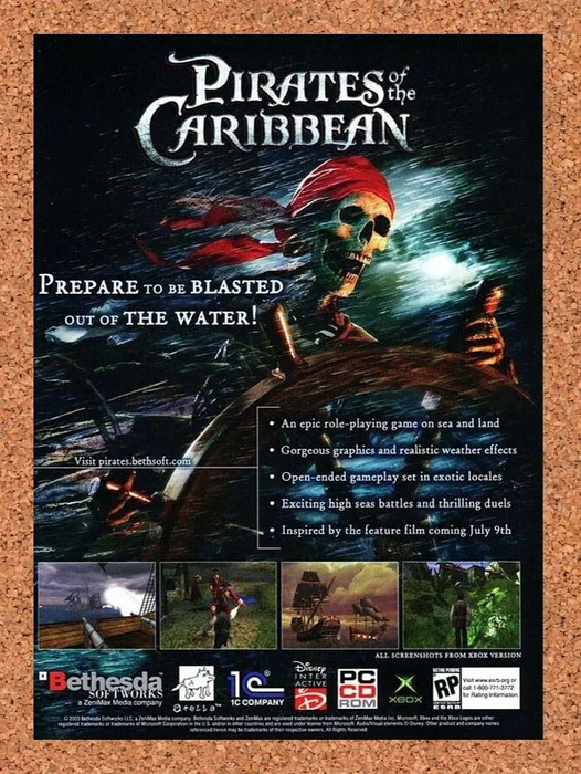 2004 Pirates of The Caribbean Xbox Original Ad - for just $17.99! 