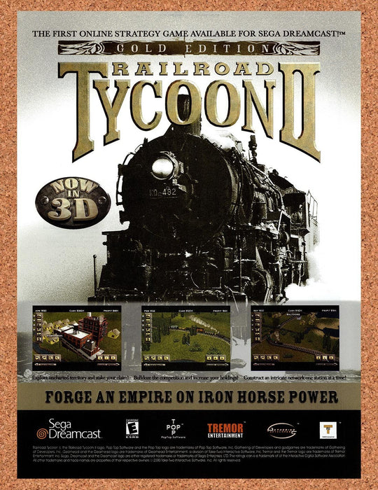 2000 Railroad Tycoon 2 Dreamcast Original Ad v1 - for just $16.57! 