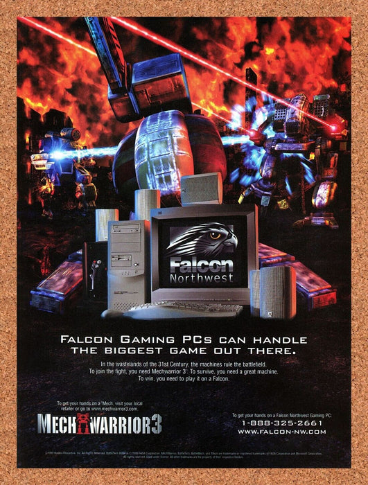 2001 MechWarrior 3 PC Original Falcon Northwest Ad - for just $17.99! 