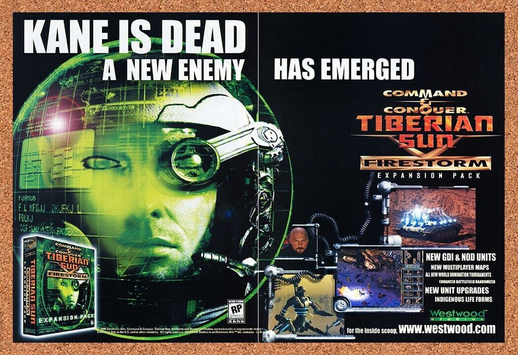 2002 Command & Conquer Tiberian Sun Firestorm PC Original Ad - for just $21.49! 