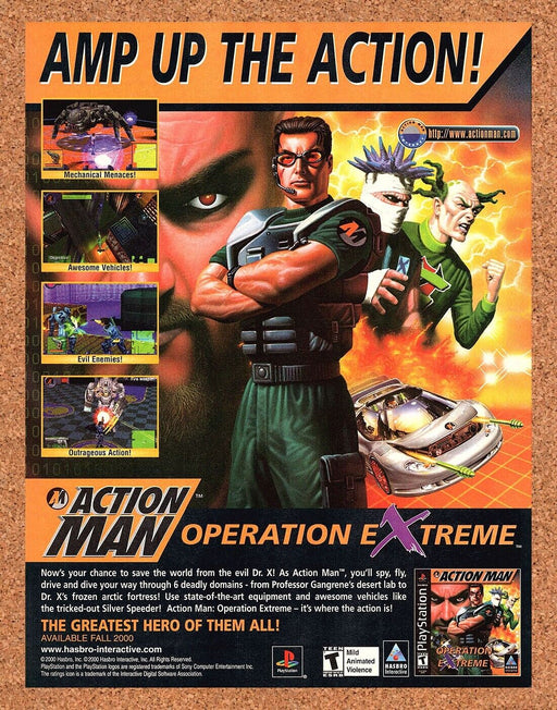 2001 Action Man Missions Extreme PS1 Original Ad - for just $17.99! 