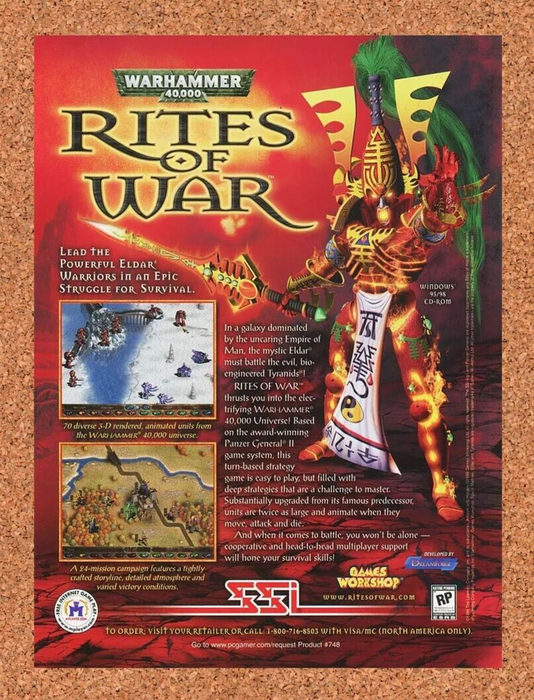 2001 Warhammer 40000 Rites Of War PC Original Ad - for just $17.99! 