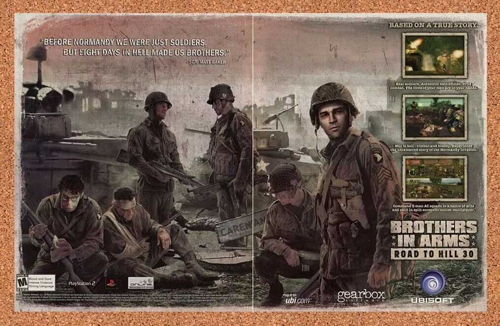 2007 Brothers In Arms Road to Hill 30 PS2 Original Ad - for just $21.49! 