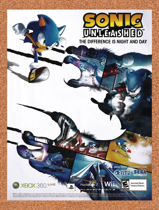 2009 Sonic Unleashed Xbox 360 Original Ad v1 - for just $17.99! 