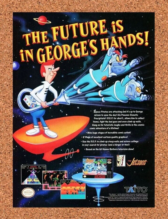 1996 Jetsons Invasion Of The Planet Pirates SNES Original Ad - for just $17.99! 