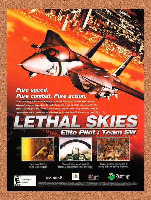 2002 Lethal Skies Elite Pilot Team SW PS2 Original Advertisement v1 - for just $19.49! 