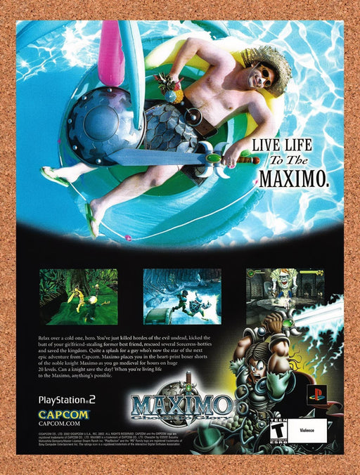 2002 Maximo Ghosts To Glory PS2 Original Advertisement v2 - for just $19.49! 