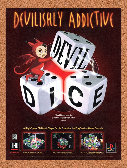 1998 Devil Dice PS1 Original Ad v1 - for just $17.99! 
