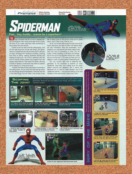 2000 Spider-Man PS1 Original Advertisement vr3 - for just $19.49! 