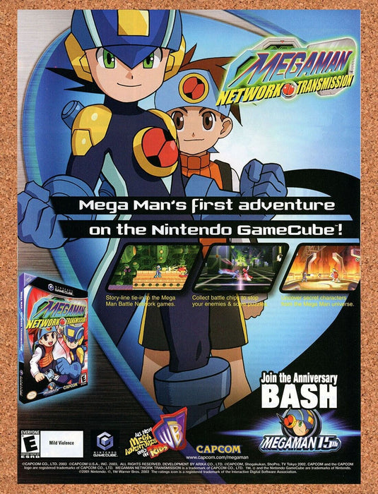 2003 Mega Man Network Transmission GameCube Original Ad - for just $17.99! 