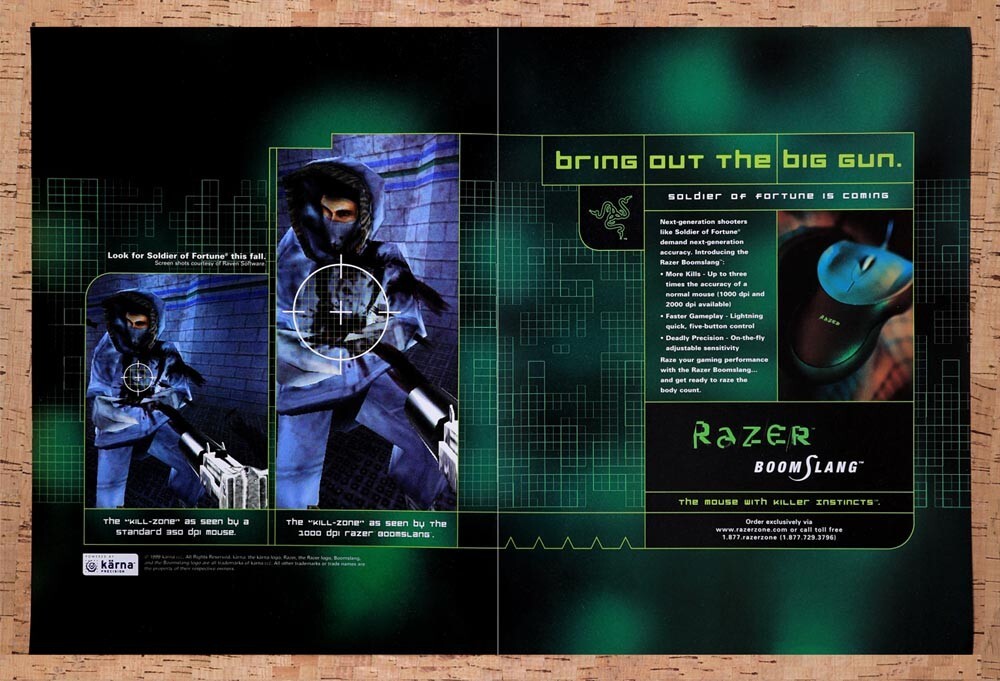 1999 Soldier Of Fortune Razor Boomslang Original Ad v4 - for just $21.49! 