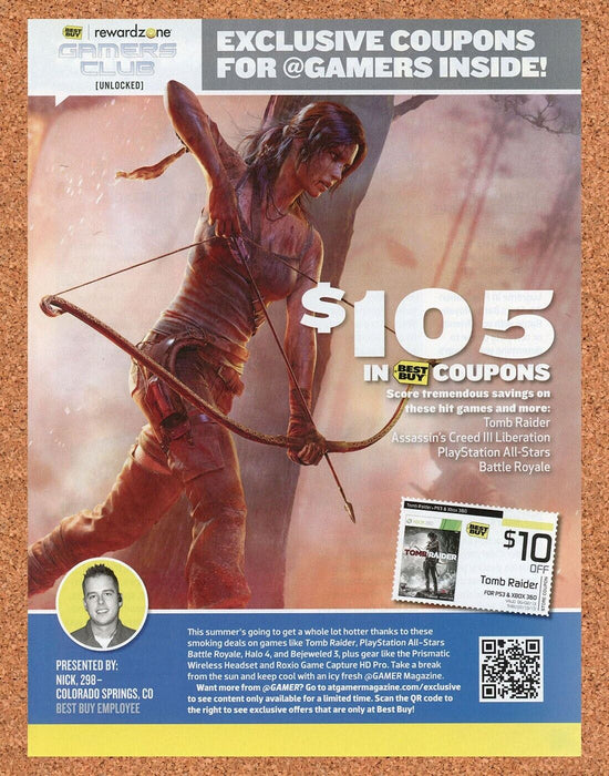 2015 Tomb Raider Xbox 360 Original Best Buy Rebate Ad v1 - for just $19.99! 