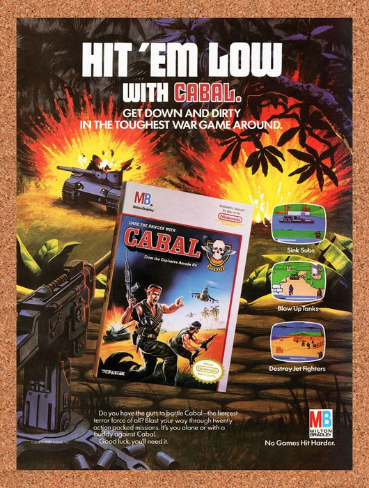 1990 Cabal NES Original Ad v1 - for just $17.99! 