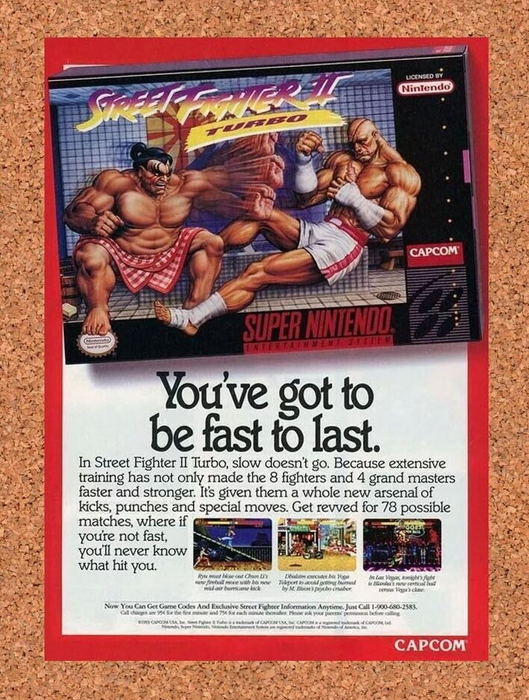 1993 Street Fighter II Turbo SNES Original Ad - for just $17.99! 