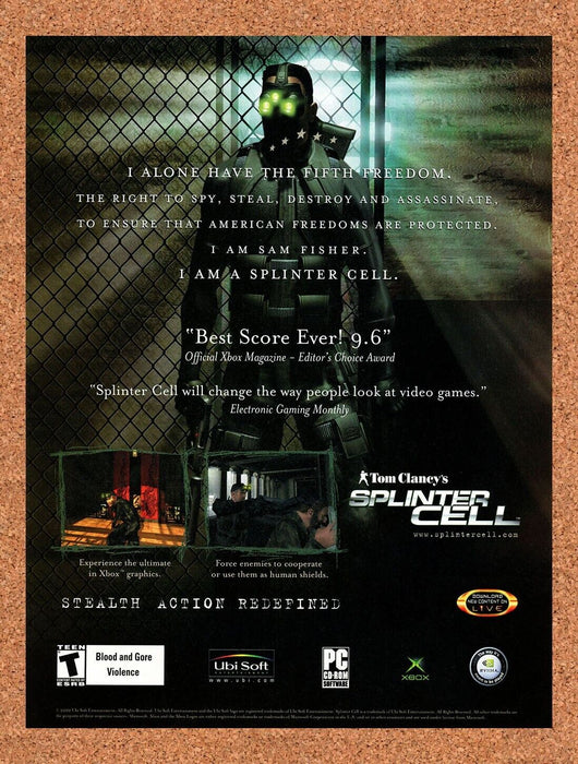 2003 Splinter Cell PC Original Ad v2 - for just $17.99! 