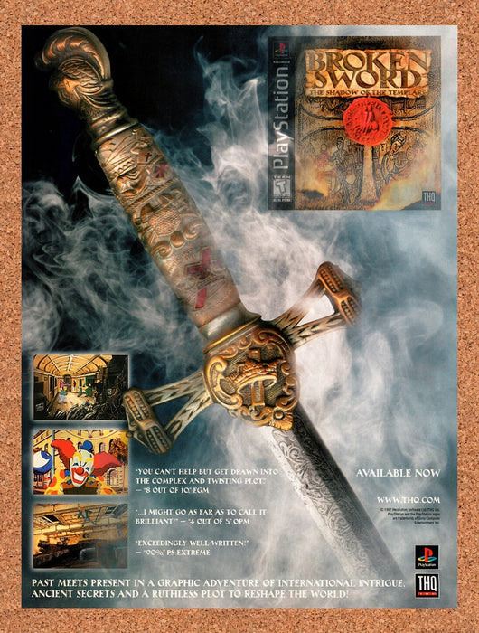 1998 Broken Sword The Shadow Of The Templars PS1 Original Ad v1 - for just $17.99! 