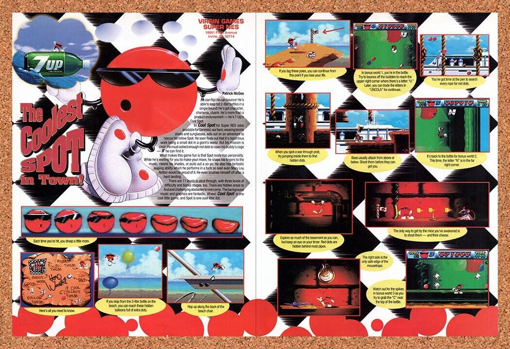 1993 Cool Spot SNES Original Ad v3 - for just $21.49! 