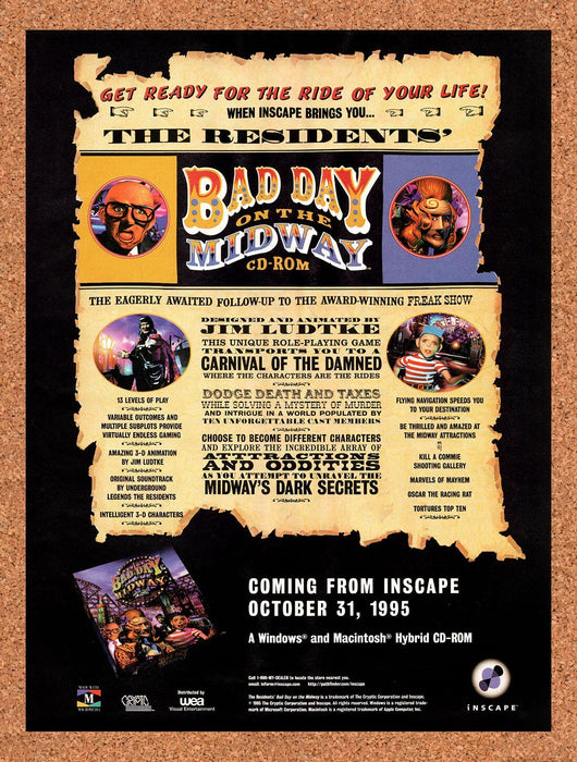 1995 Bad Day On The Midway PC Original Ad v1 - for just $15.29! 