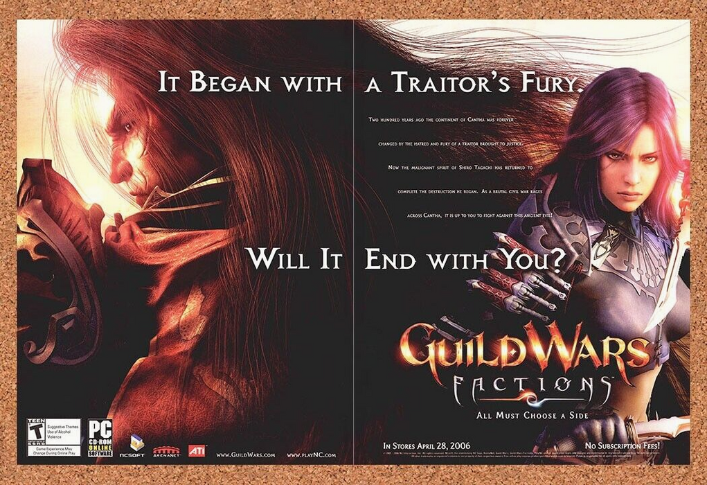 2006 Original Guild Wars Factions PC Ad - for just $21.49! 