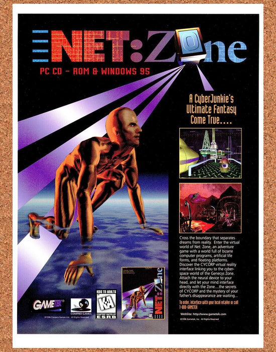 1997 Net Zone PC Original Ad - for just $17.99! 