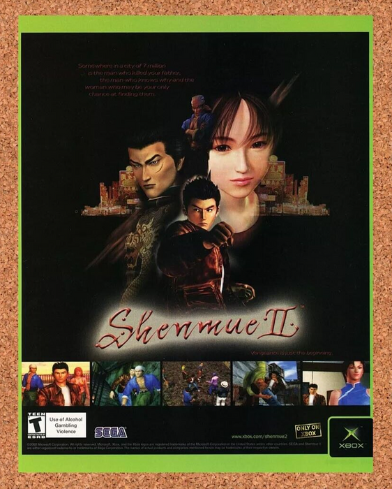 2002 Shenmue II Xbox Original Ad - for just $17.99! 