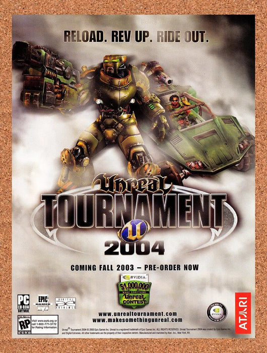 2003 Unreal Tournament 2004 PC Original Ad v1 - for just $19.49! 