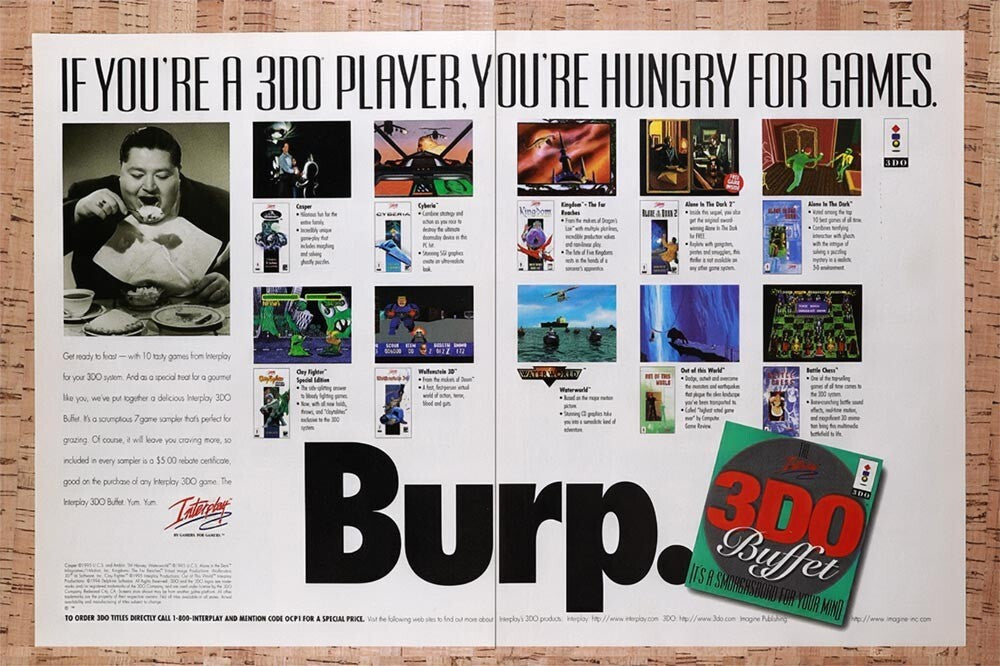 1995 3DO Games Original Ad v6 - for just $21.49! 