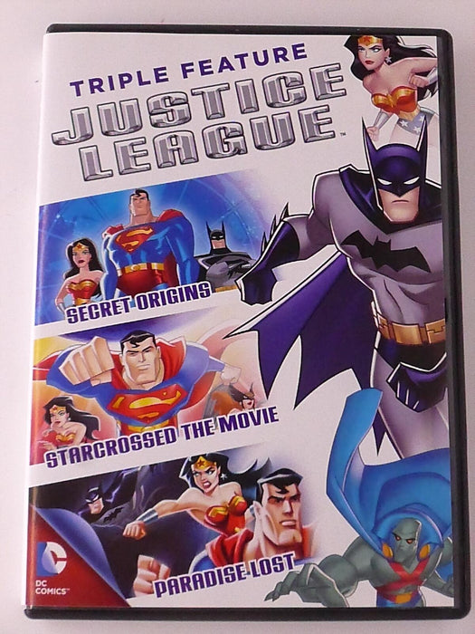 Justice League - Secret Origins, Paradise Lost, Starcro.. (DVD, 3-film) - K0107 - for just $4.99! 