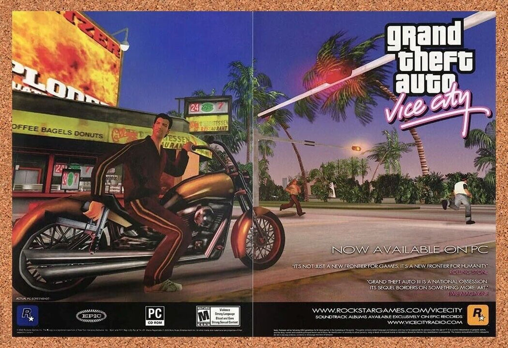 2005 Grand Theft Auto Vice City PC Original Ad - for just $21.49! 