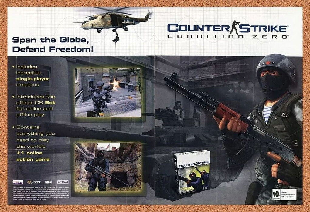 2005 Counter-Strike Condition Zero PC Original Ad v1 - for just $22.49! 
