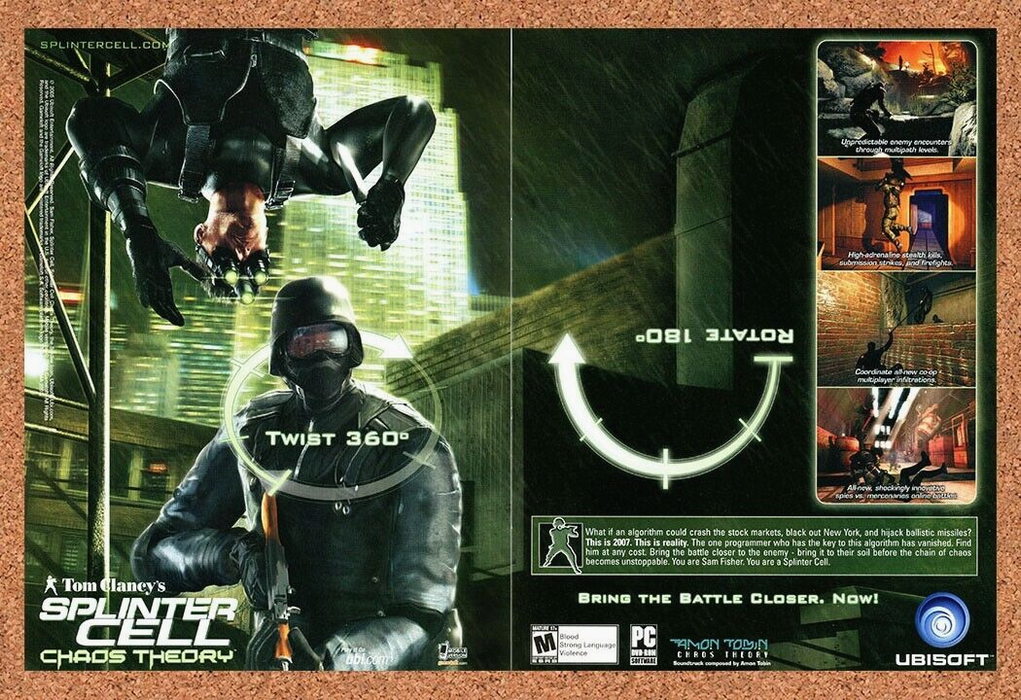 2005 Splinter Cell Chaos Theory PS2 Original Ad v2 - for just $21.49! 