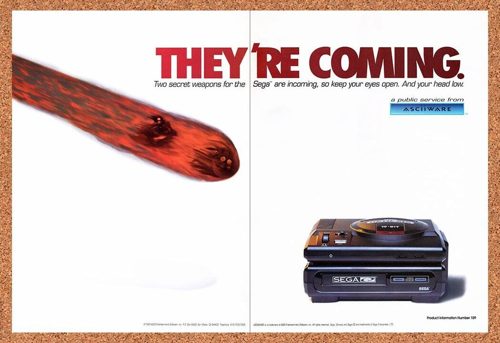 1993 ASCIIWARE Sega CD Accessories Original Ad v4 - for just $21.49! 