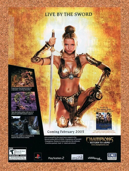2006 Champions Return To Arms PS2 Warrior Original Ad - for just $17.99! 