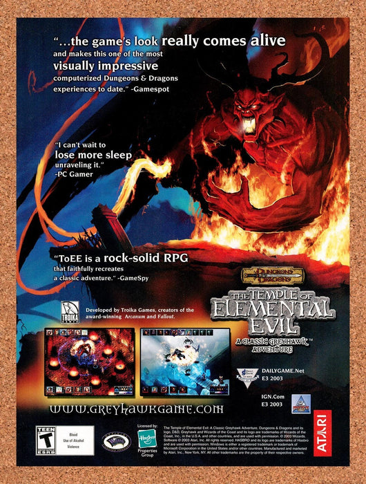 2004 Dungeons & Dragons Temple Of Elemental Evil PC Original Ad v1 - for just $19.49! 