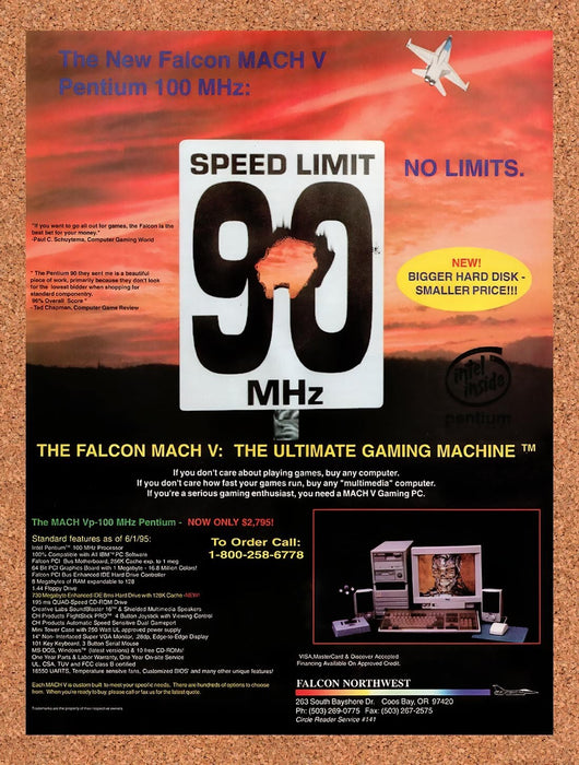 1995 Falcon Northwest Mach V 100 Original Ad v9 - for just $17.99! 