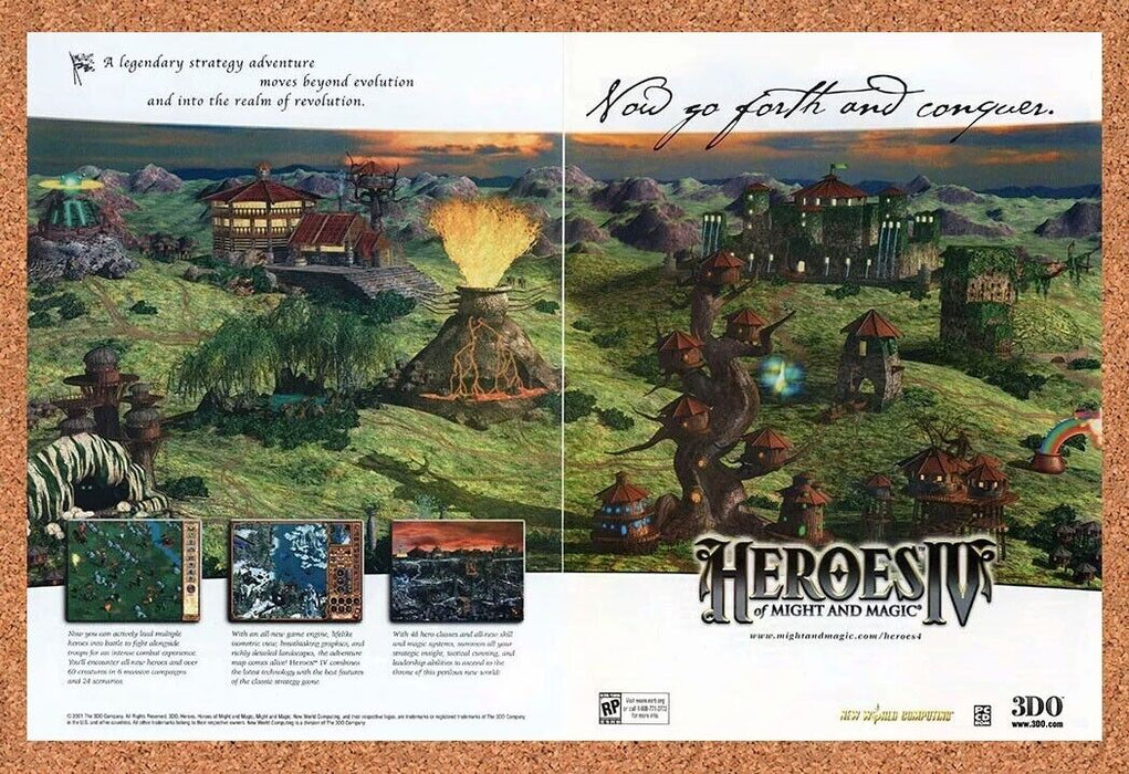 2004 Heroes Of Might And Magic IV PC Original Ad v3 - for just $22.49! 