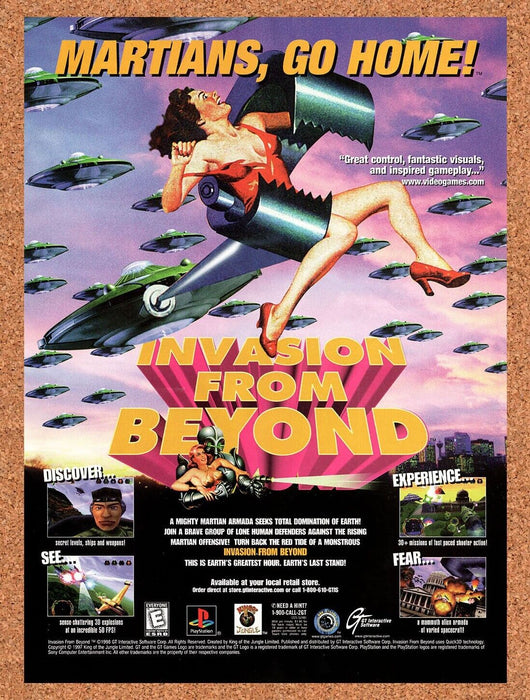 1998 Invasion From Beyond PS1 Original Ad v1 - for just $16.19! 
